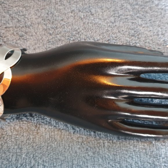 Vintage 1975 Sarah Coventry Silver Tone Braid Cuff Bracelet - Picture 9 of 9